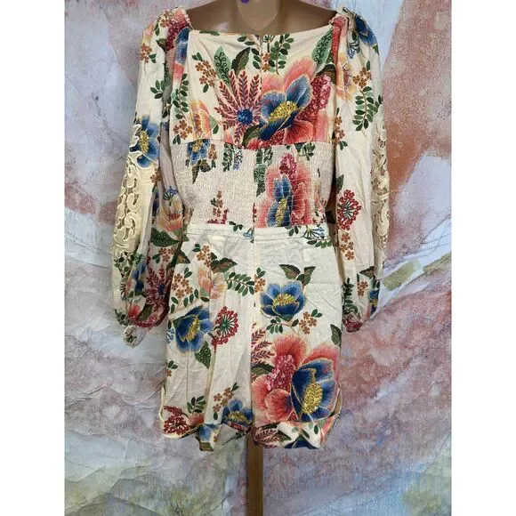 Anthropologie Farm Rio Delicate Garden Romper - Picture 6 of 7